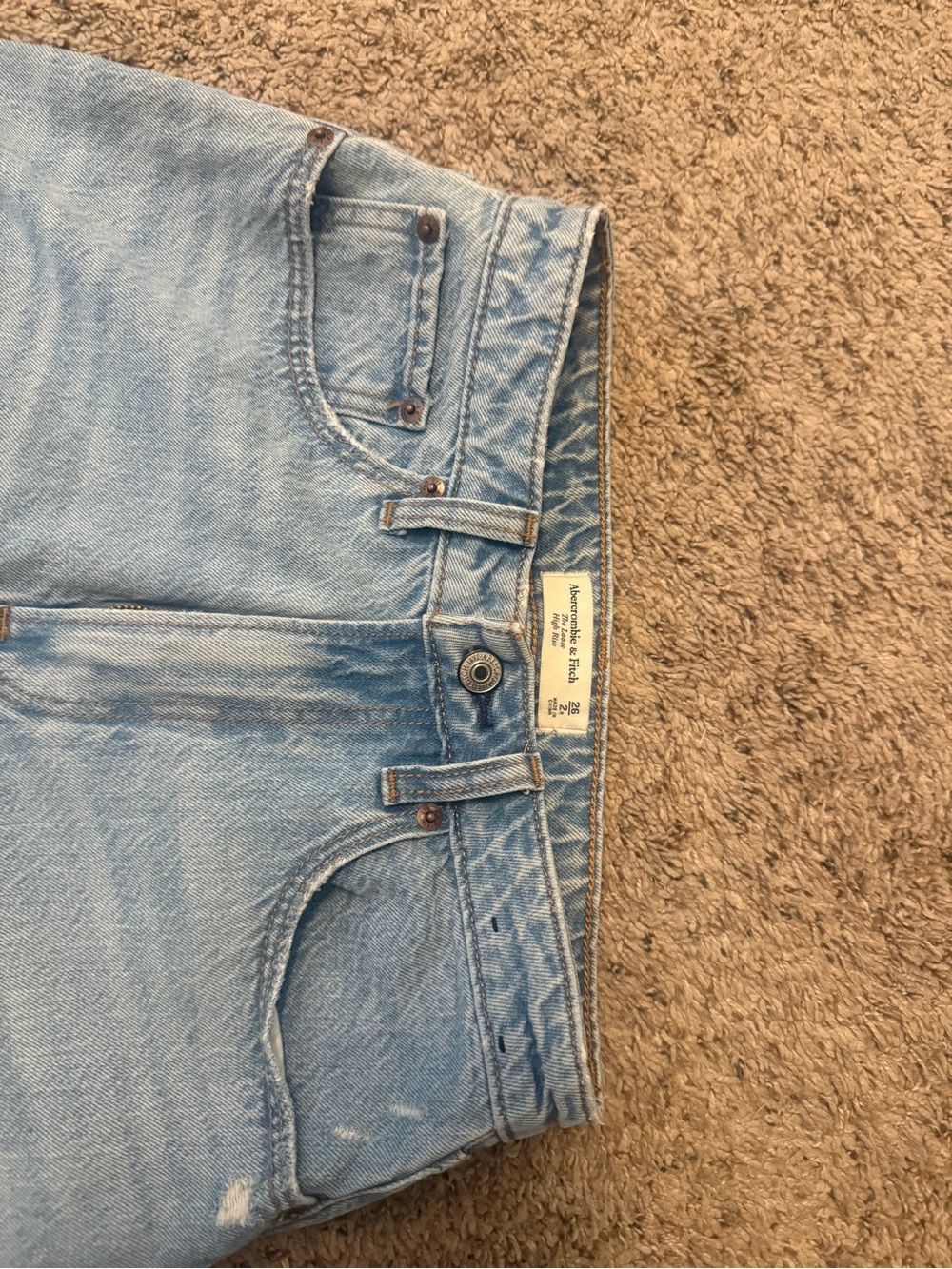 Abercrombie & Fitch Light Wash High-Rise Women's Jeans